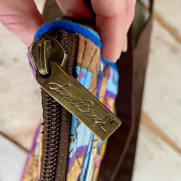 LAUREL BURCH quilted abstract love horses purse crossbody bag colorful 90s patch - Picture 5 of 15